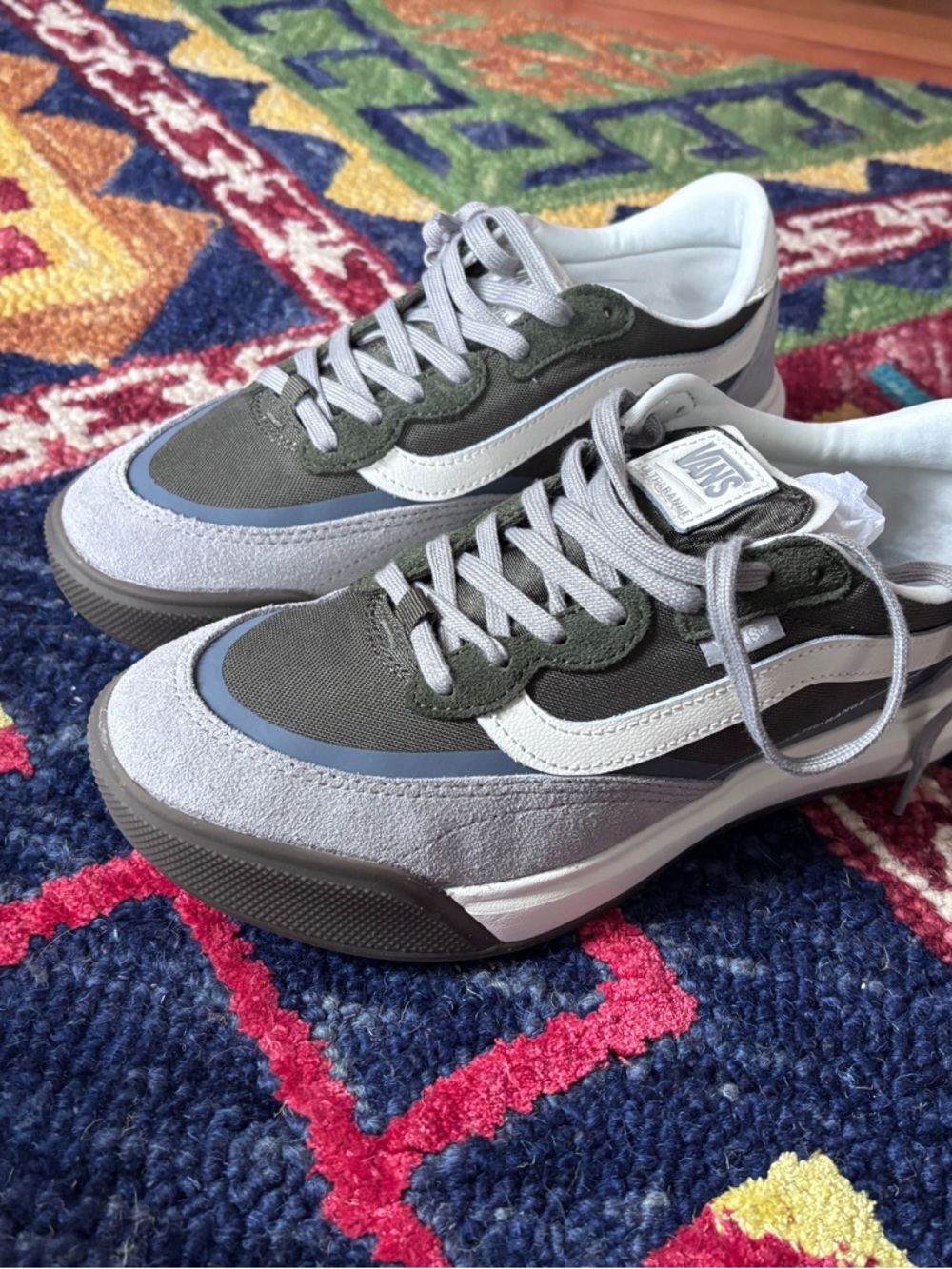 Vans ultra range 2.0 Olive Green and Light Gray Low-Top Sneakers